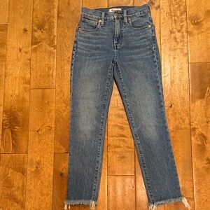 Madewell Ankle Cropped Blue Jeans
